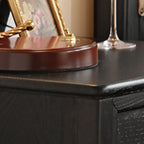 Table de chevet noire moderne avec 2 tiroirs de rangement