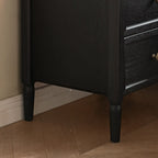Table de chevet noire moderne avec 2 tiroirs de rangement