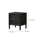 Table de chevet noire moderne avec 2 tiroirs de rangement