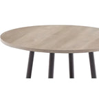 Table haute de bar ronde à 2 niveaux de style industriel pour petits espaces