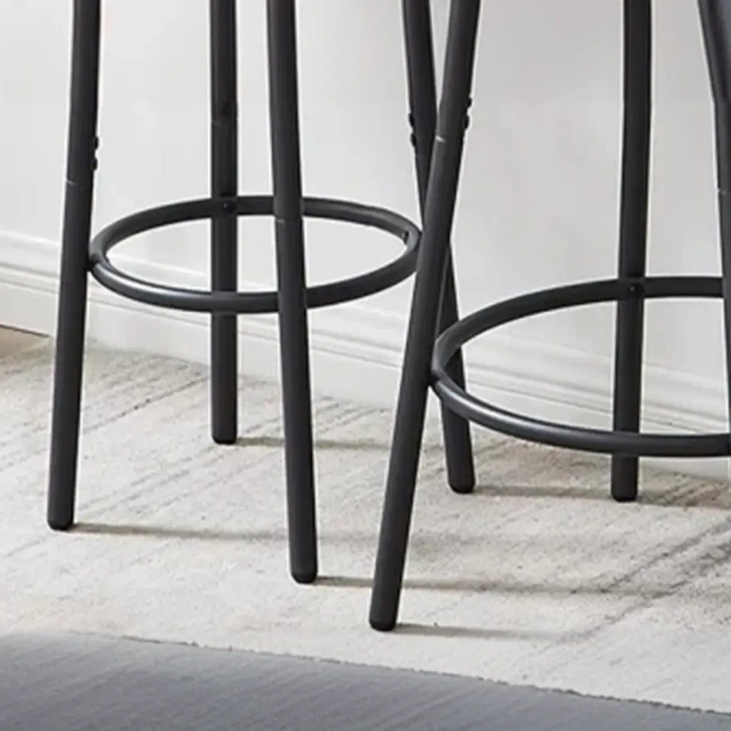 Table haute de bar ronde à 2 niveaux de style industriel pour petits espaces