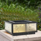 Lampes solaires d'extérieur carrées, modernes et simples, noires