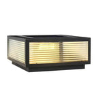 Lampes solaires d'extérieur carrées, modernes et simples, noires
