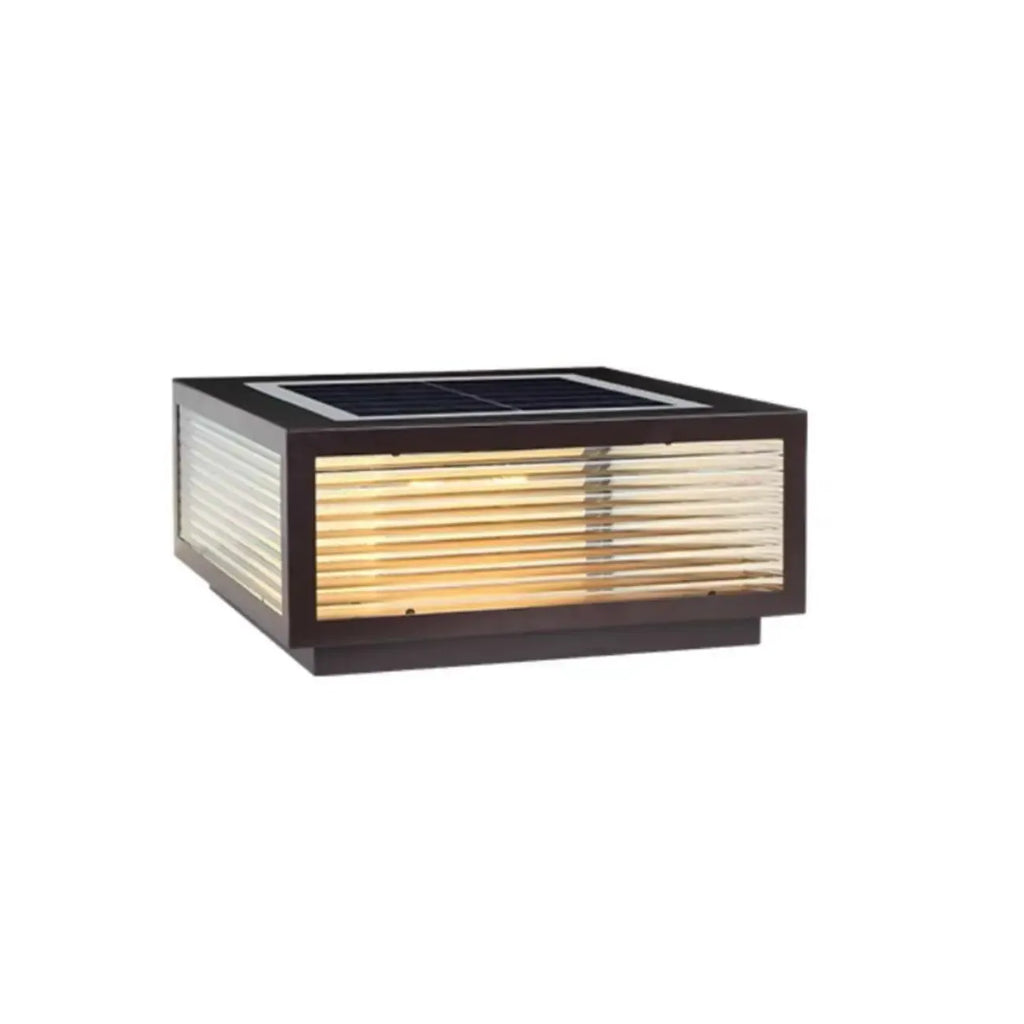 Lampes solaires d'extérieur carrées, modernes et simples, noires