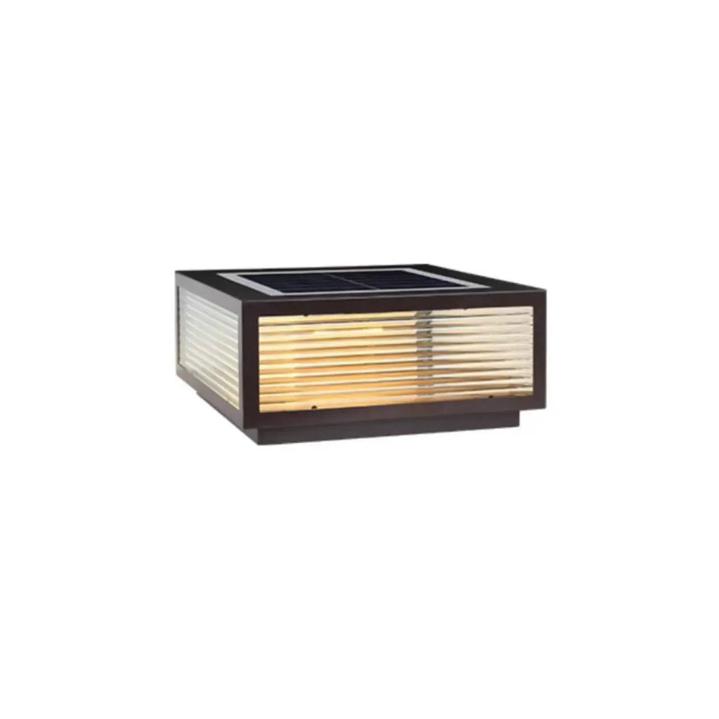 Lampes solaires d'extérieur carrées, modernes et simples, noires