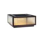 Lampes solaires d'extérieur carrées, modernes et simples, noires