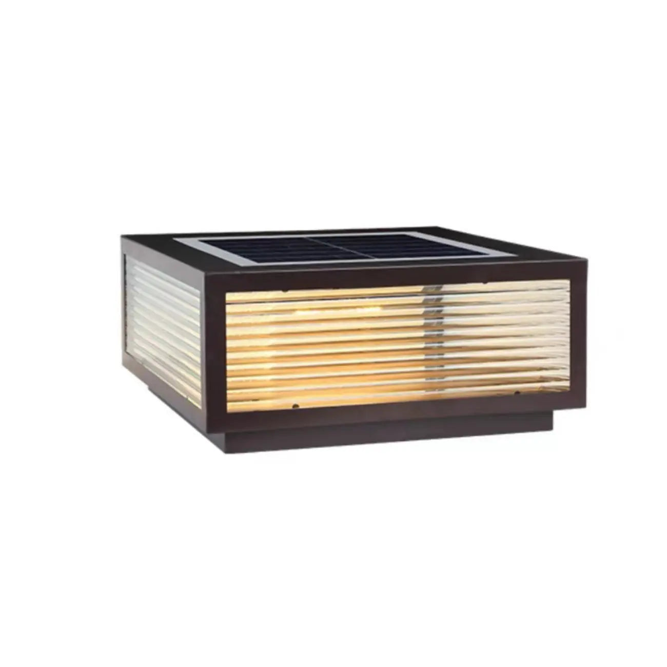 Lampes solaires d'extérieur carrées, modernes et simples, noires