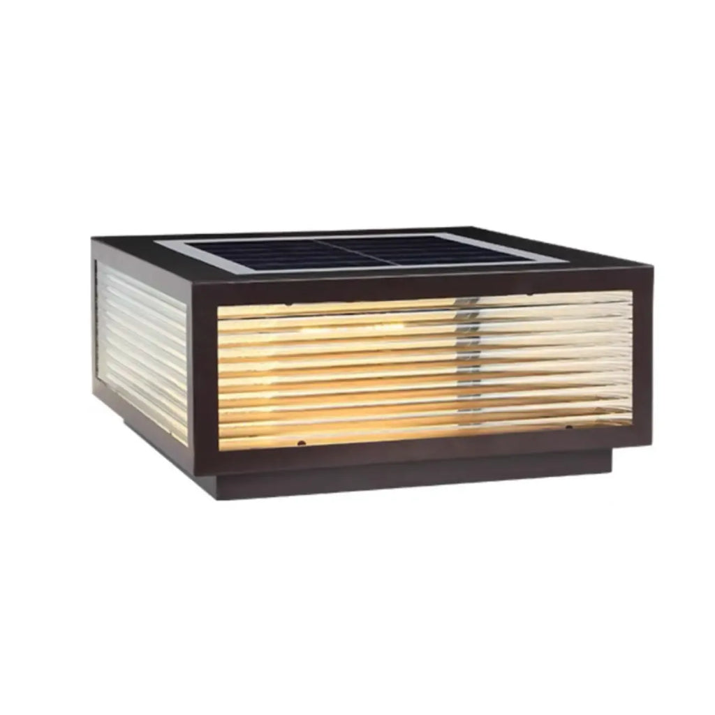Lampes solaires d'extérieur carrées, modernes et simples, noires