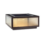 Lampes solaires d'extérieur carrées, modernes et simples, noires