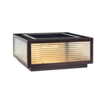 Lampes solaires d'extérieur carrées, modernes et simples, noires