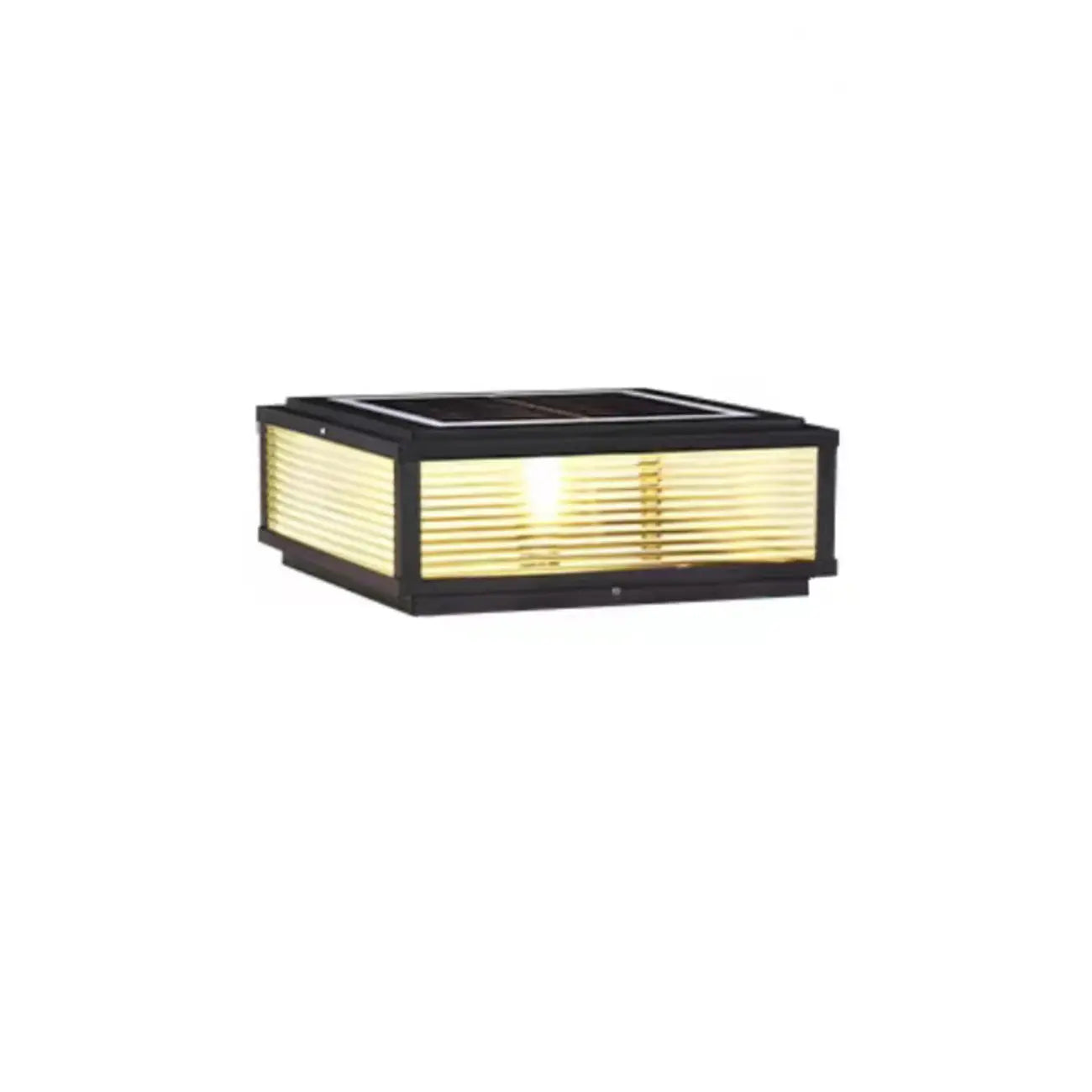 Lampes solaires d'extérieur carrées, modernes et simples, noires