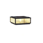 Lampes solaires d'extérieur carrées, modernes et simples, noires