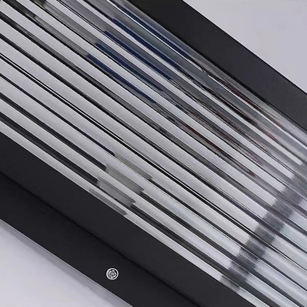 Lampes solaires d'extérieur carrées, modernes et simples, noires