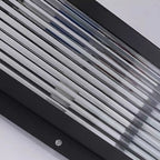 Lampes solaires d'extérieur carrées, modernes et simples, noires