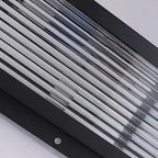 Lampes solaires d'extérieur carrées, modernes et simples, noires