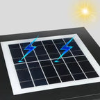 Lampes solaires d'extérieur carrées, modernes et simples, noires