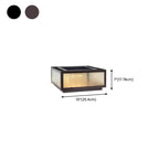 Lampes solaires d'extérieur carrées, modernes et simples, noires