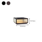 Lampes solaires d'extérieur carrées, modernes et simples, noires