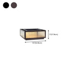 Lampes solaires d'extérieur carrées, modernes et simples, noires