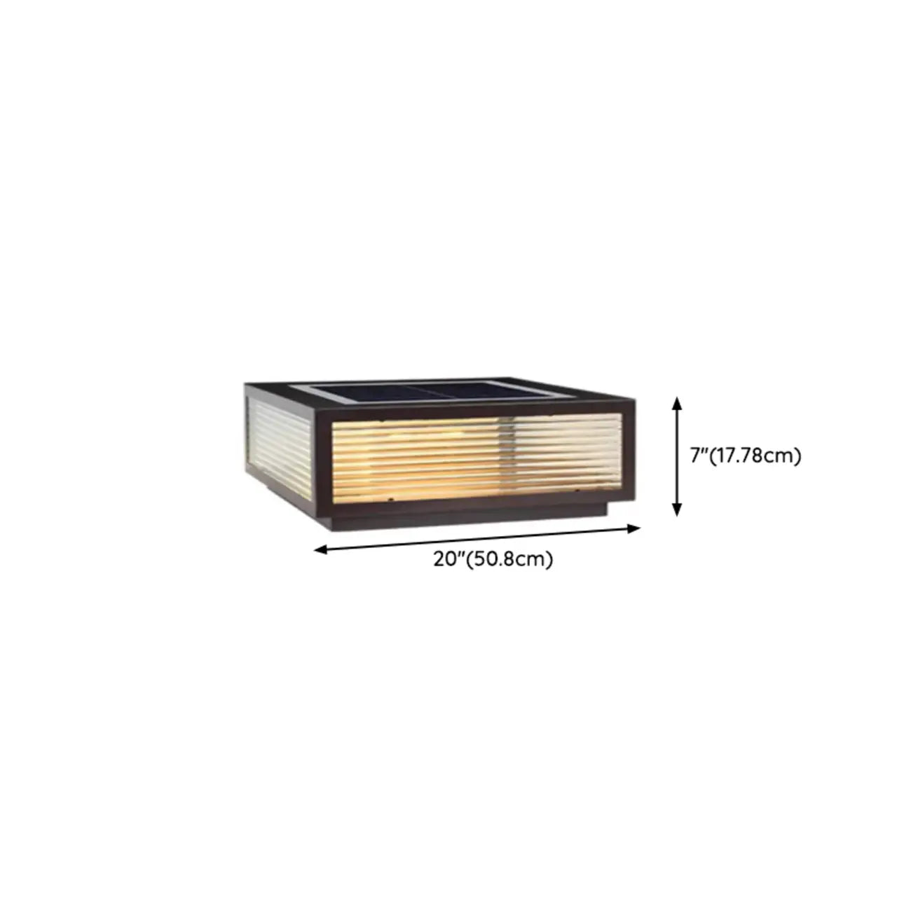 Lampes solaires d'extérieur carrées, modernes et simples, noires