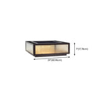 Lampes solaires d'extérieur carrées, modernes et simples, noires
