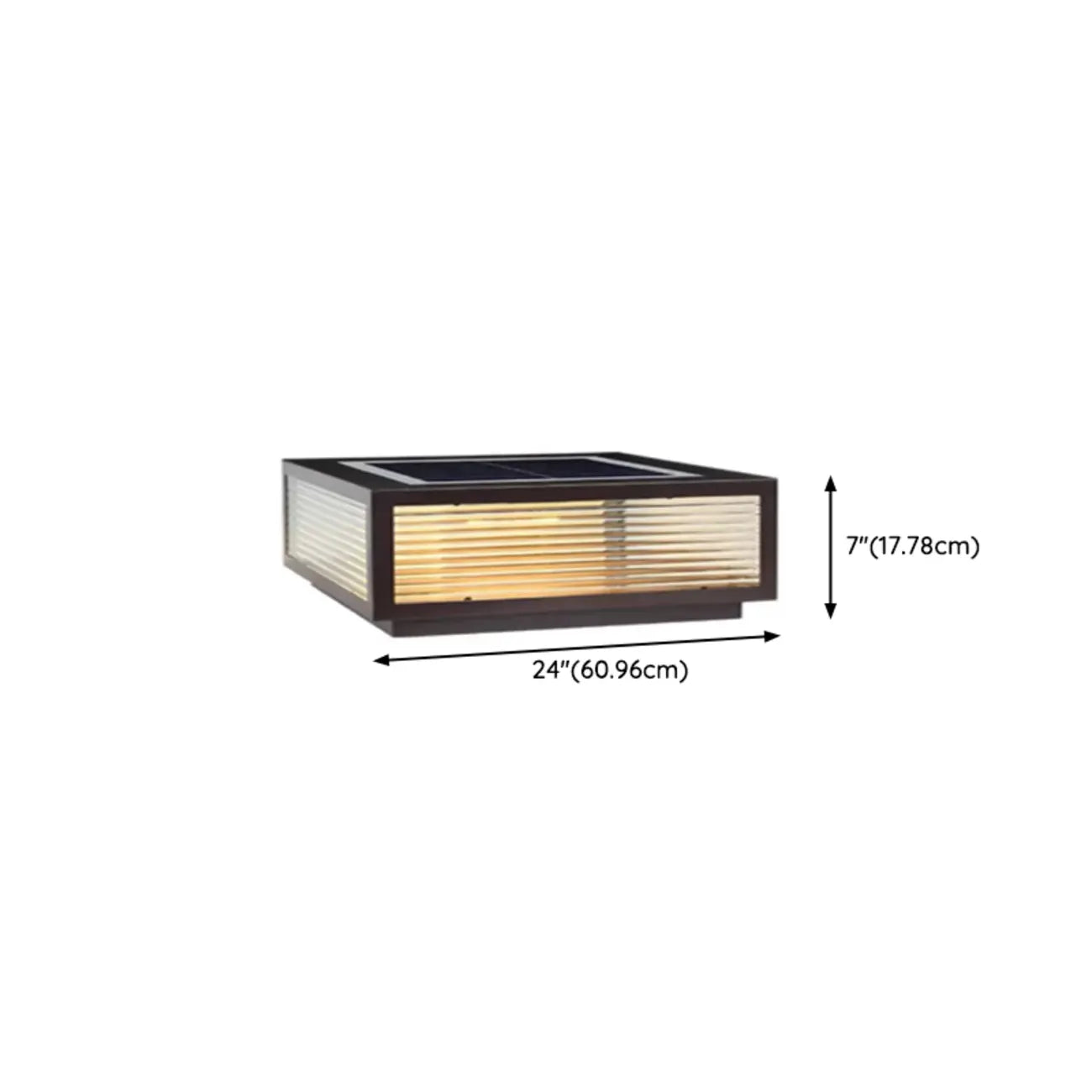 Lampes solaires d'extérieur carrées, modernes et simples, noires