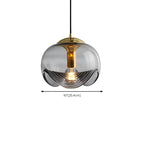 Suspension de cuisine moderne géométrique en verre transparent doré