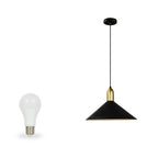 Suspension industrielle conique en métal réglable pour intérieur
