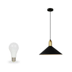 Suspension industrielle conique en métal réglable pour intérieur