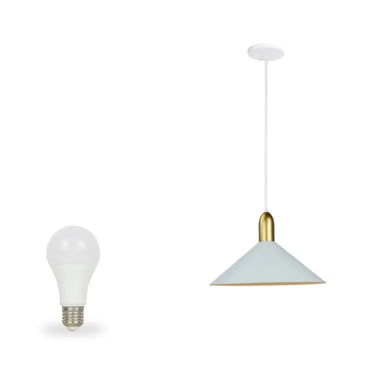 Suspension industrielle conique en métal réglable pour intérieur