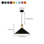 Suspension industrielle conique en métal réglable pour intérieur