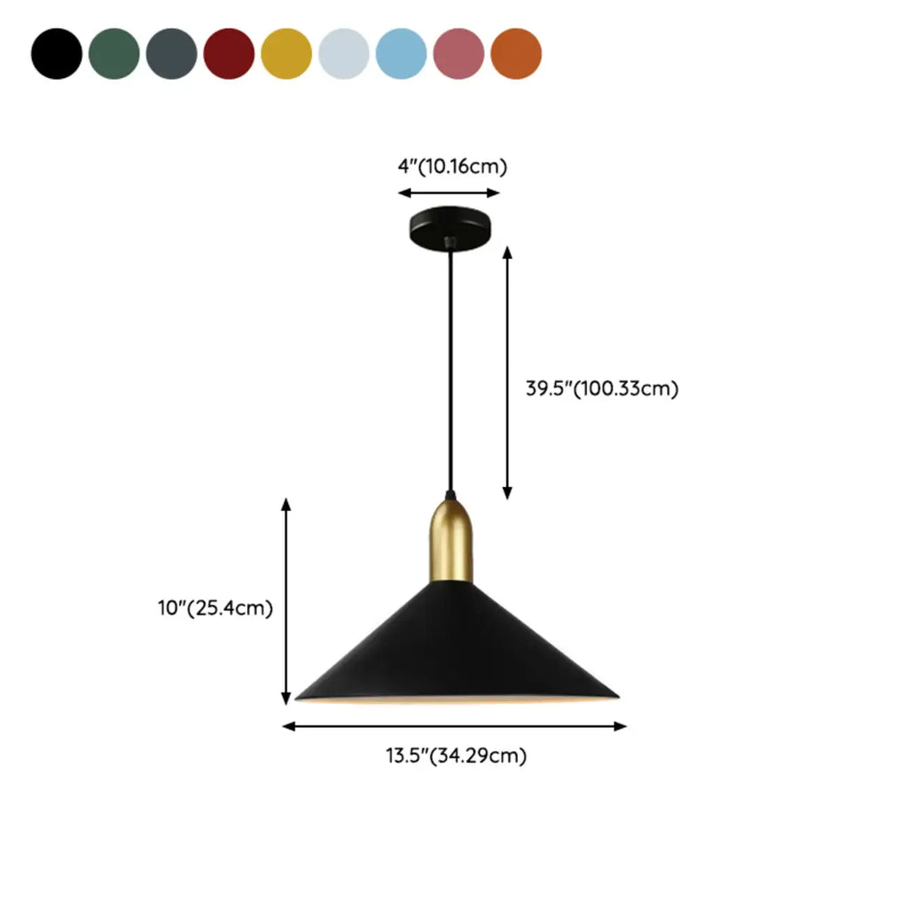 Suspension industrielle conique en métal réglable pour intérieur