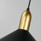 Suspension industrielle conique en métal réglable pour intérieur