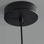 Suspension cylindrique en verre noir pour la décoration intérieure