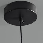 Suspension cylindrique en verre noir pour la décoration intérieure