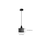 Suspension cylindrique en verre noir pour la décoration intérieure