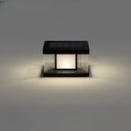 Lampadaires solaires d'extérieur rectangulaires noirs modernes