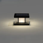 Lampadaires solaires d'extérieur rectangulaires noirs modernes