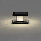 Lampadaires solaires d'extérieur rectangulaires noirs modernes