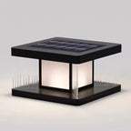 Lampadaires solaires d'extérieur rectangulaires noirs modernes