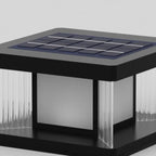 Lampadaires solaires d'extérieur rectangulaires noirs modernes