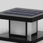 Lampadaires solaires d'extérieur rectangulaires noirs modernes