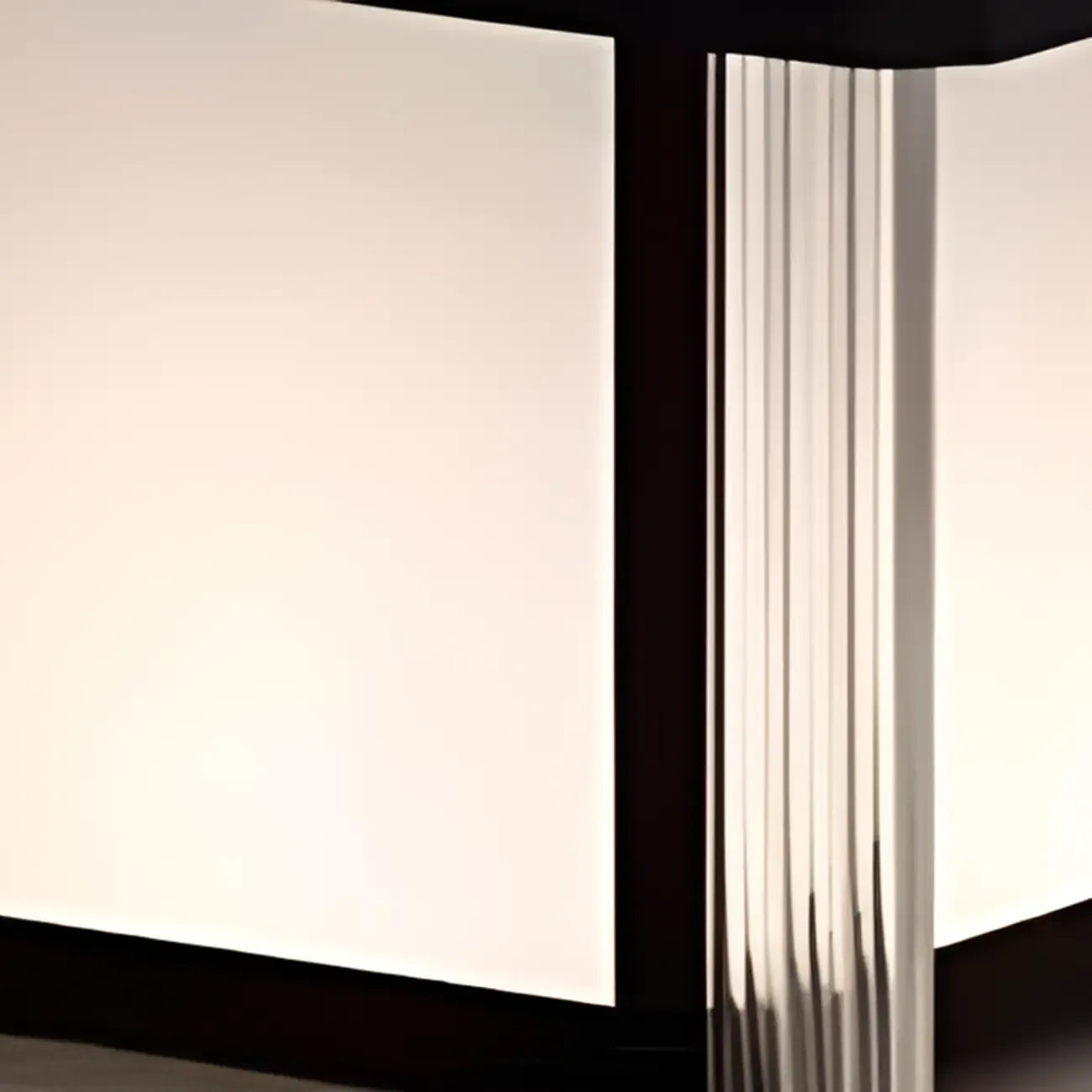 Lampadaires solaires d'extérieur rectangulaires noirs modernes