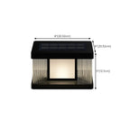 Lampadaires solaires d'extérieur rectangulaires noirs modernes