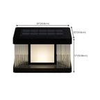 Lampadaires solaires d'extérieur rectangulaires noirs modernes