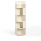 Bibliothèque d'angle moderne en bois naturel à 5 ​​niveaux, de taille moyenne