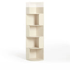 Bibliothèque d'angle moderne en bois naturel à 5 ​​niveaux, de taille moyenne