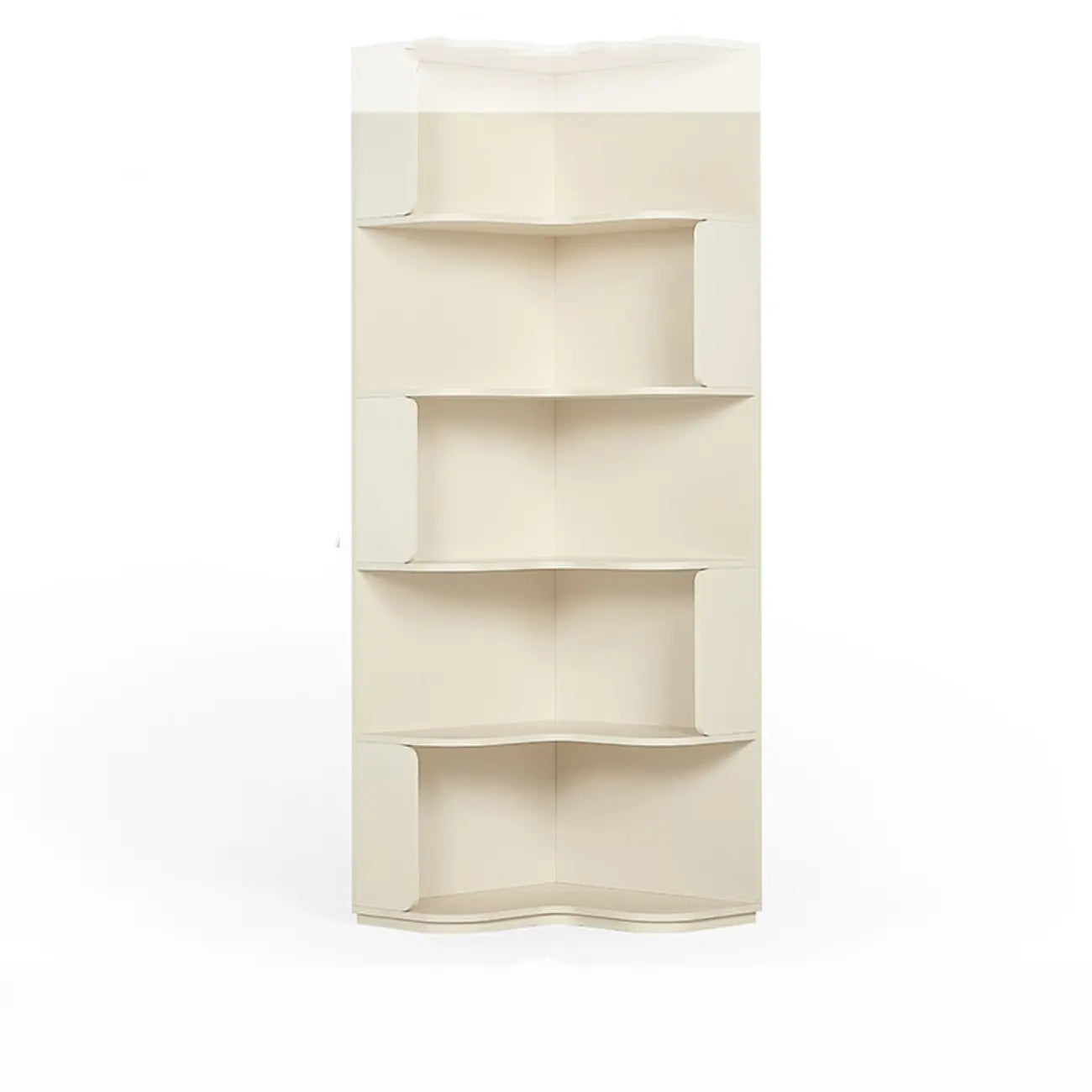 Bibliothèque d'angle moderne en bois naturel à 5 ​​niveaux, de taille moyenne