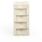 Bibliothèque d'angle moderne en bois naturel à 5 ​​niveaux, de taille moyenne