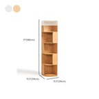 Bibliothèque d'angle moderne en bois naturel à 5 ​​niveaux, de taille moyenne